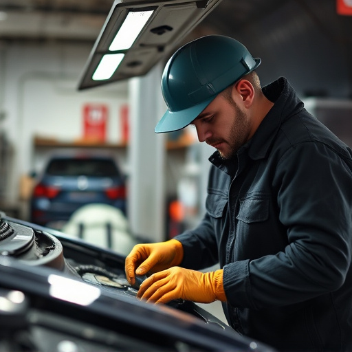 auto technician working
