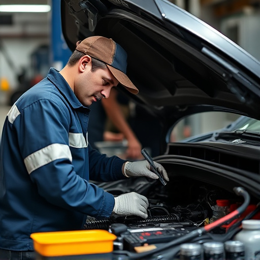 auto technician working