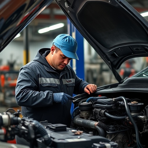 auto technician working
