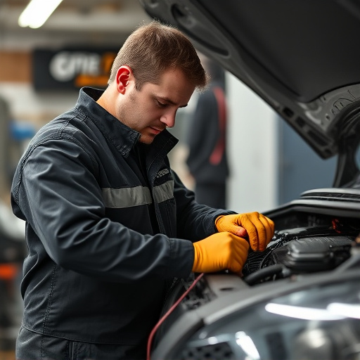 auto technician working