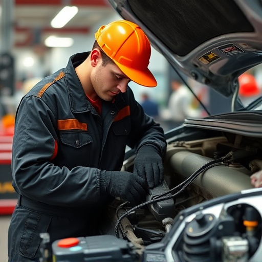 auto technician working