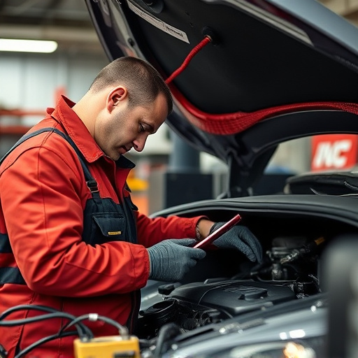 auto technician working