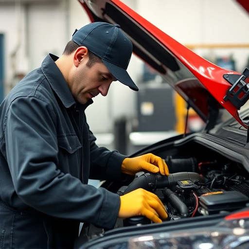 auto technician working