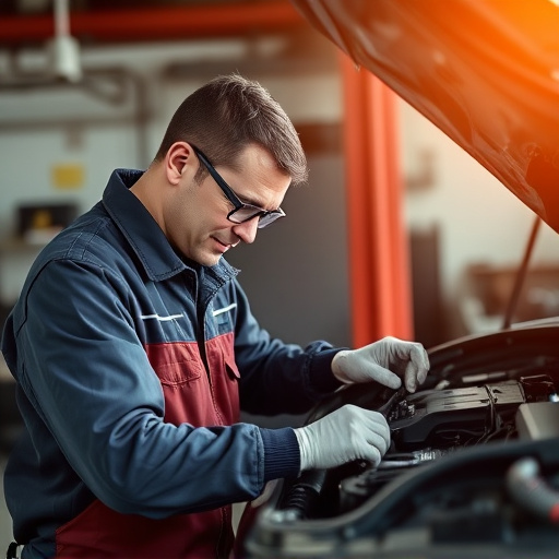 auto technician working