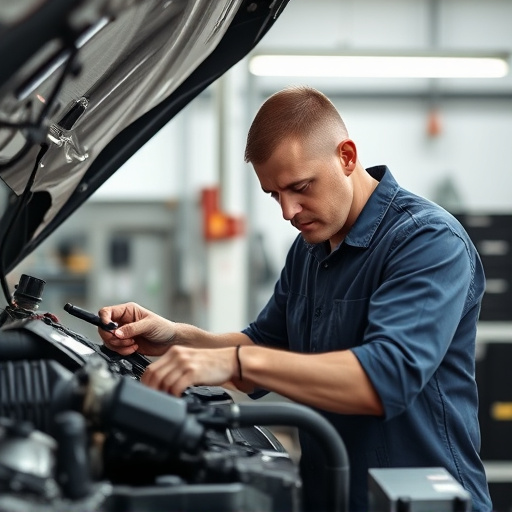 auto technician working