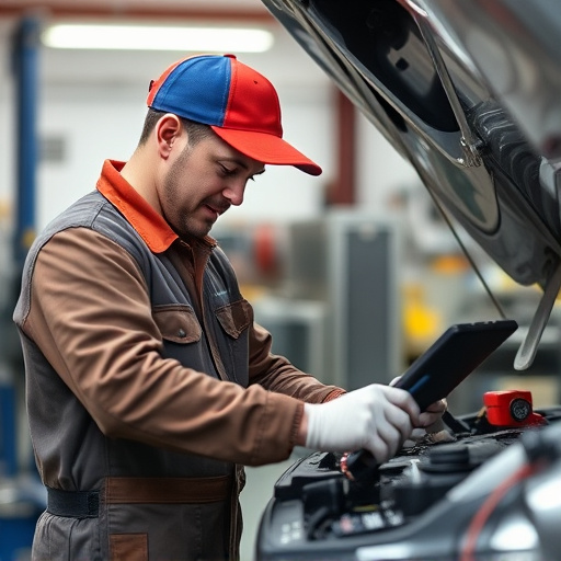 auto technician working