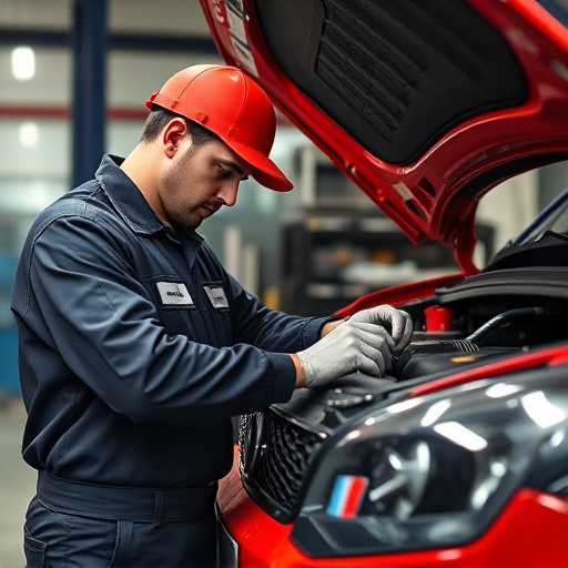 auto technician working