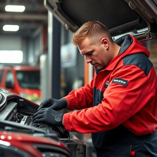 auto technician working