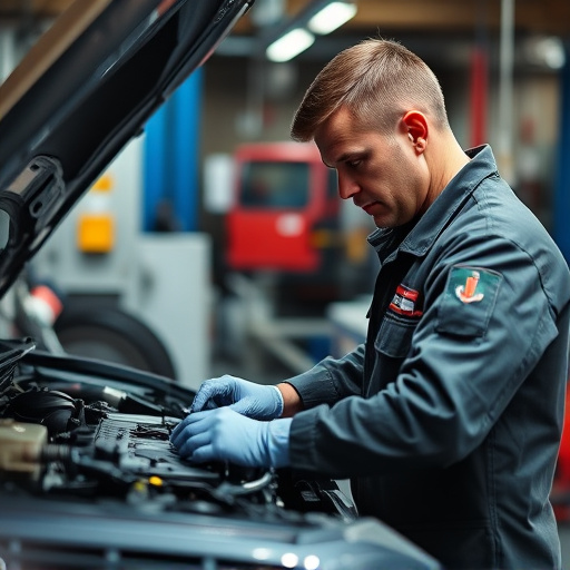 auto technician working