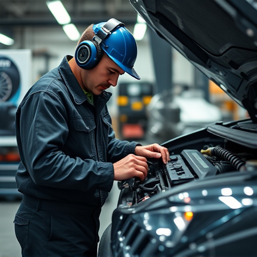 auto technician working