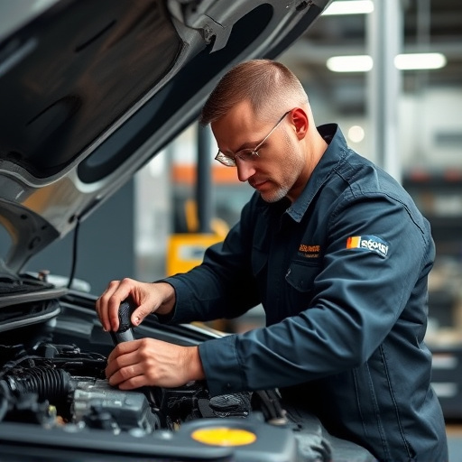 auto technician working