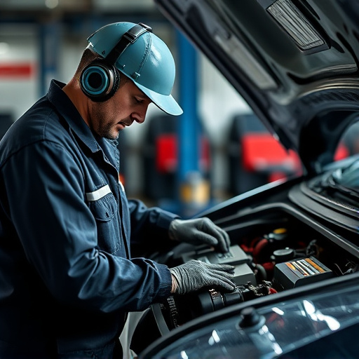 auto technician working