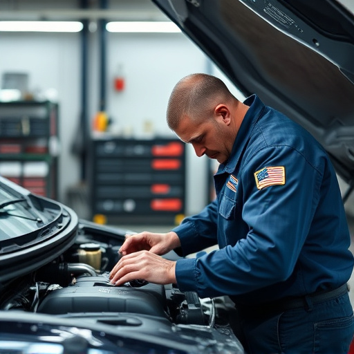 auto technician working