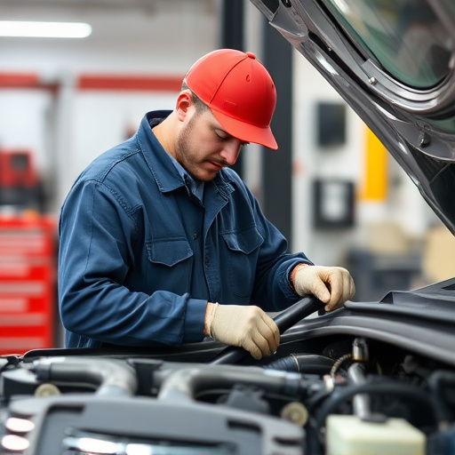 auto technician working