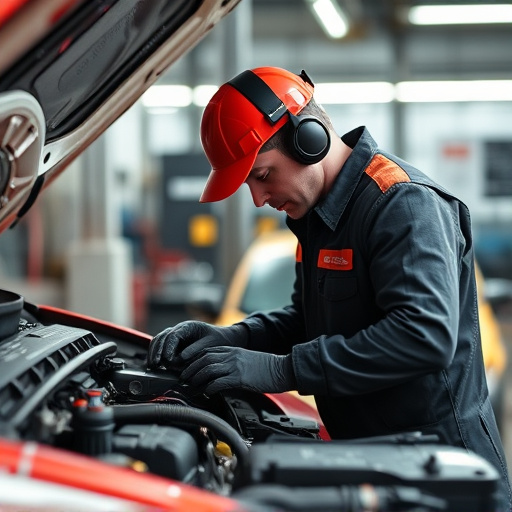 auto technician working