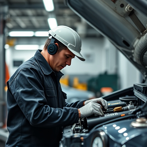 auto technician working