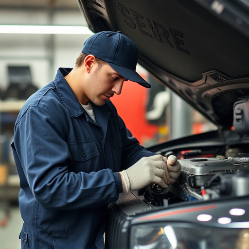auto technician working