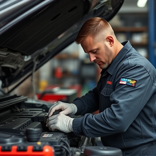 auto technician working