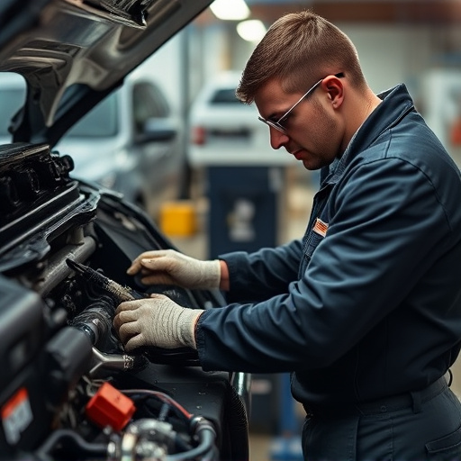 auto technician working