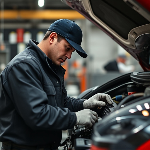 auto technician working