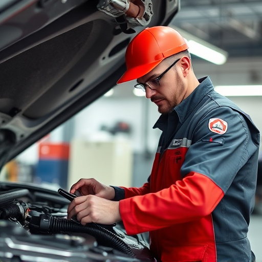 auto technician working