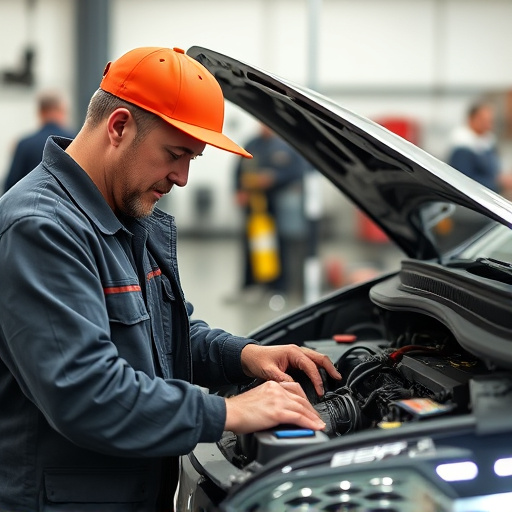 auto technician working