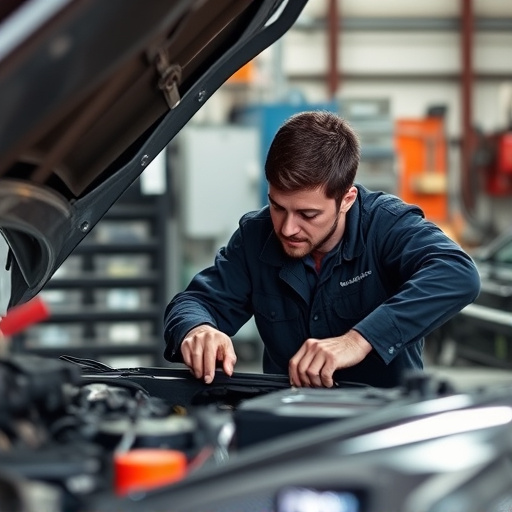 auto technician working