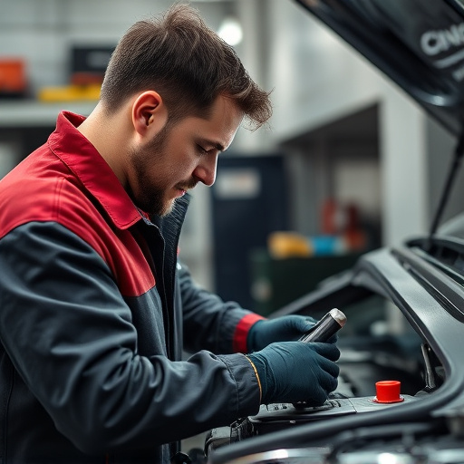 auto technician working