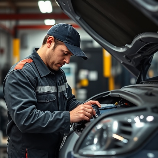 auto technician working