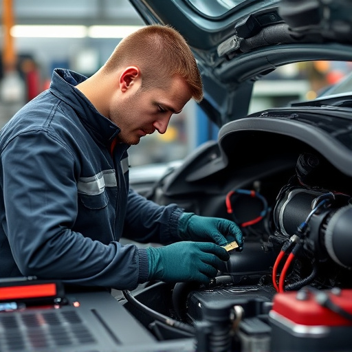 auto technician working