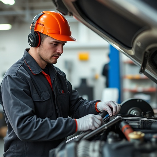 auto technician working