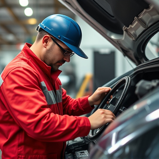 auto technician working