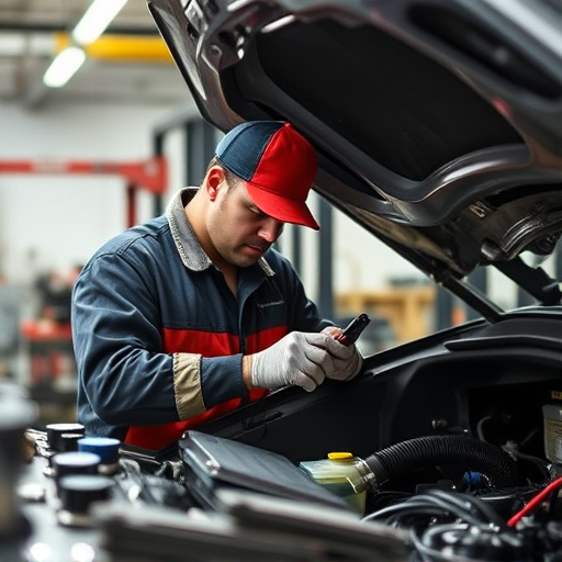 auto technician working