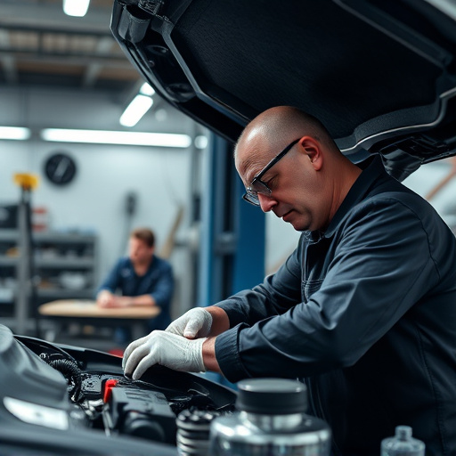 auto technician working