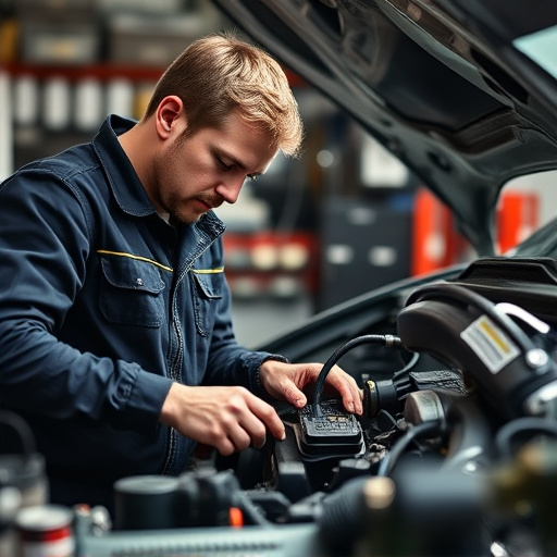 auto technician working