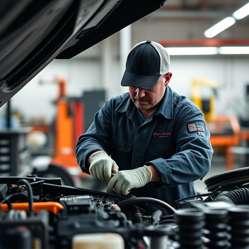 auto technician working