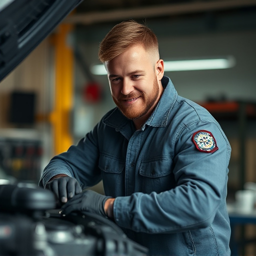 auto technician working