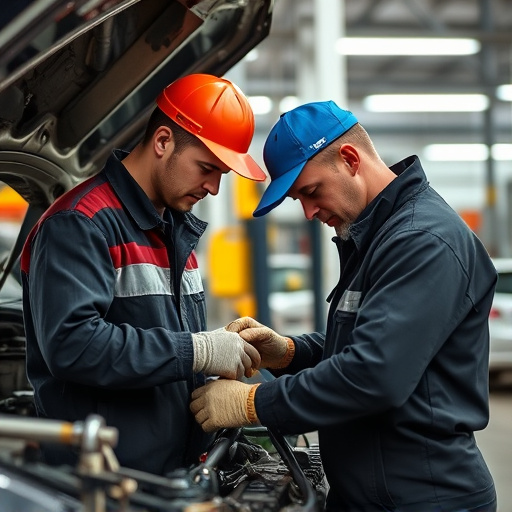 auto technician working