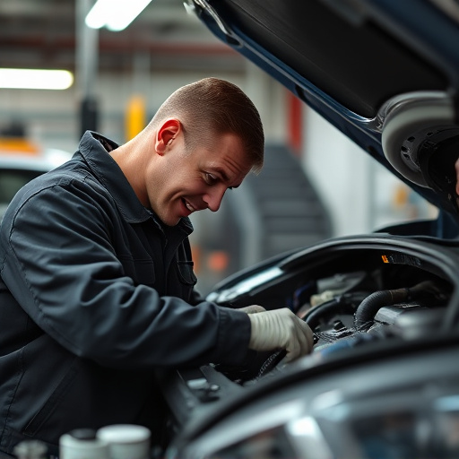 auto technician working