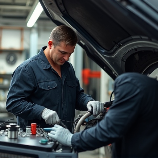 auto technician working