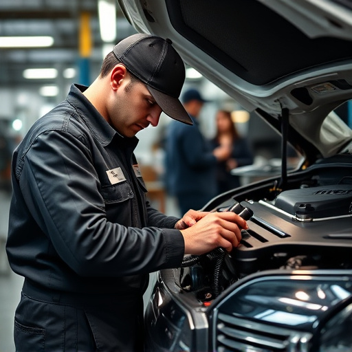 auto technician working