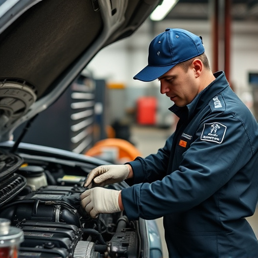 auto technician working