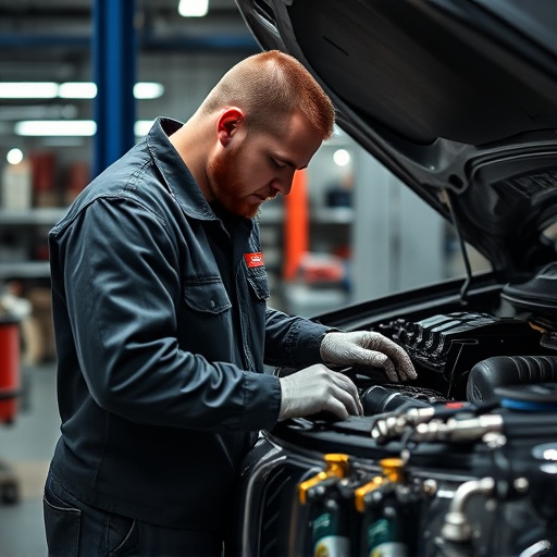 auto technician working