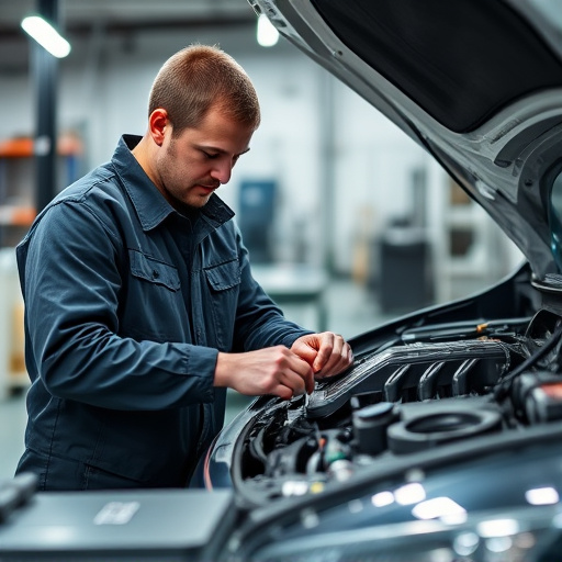 auto technician working