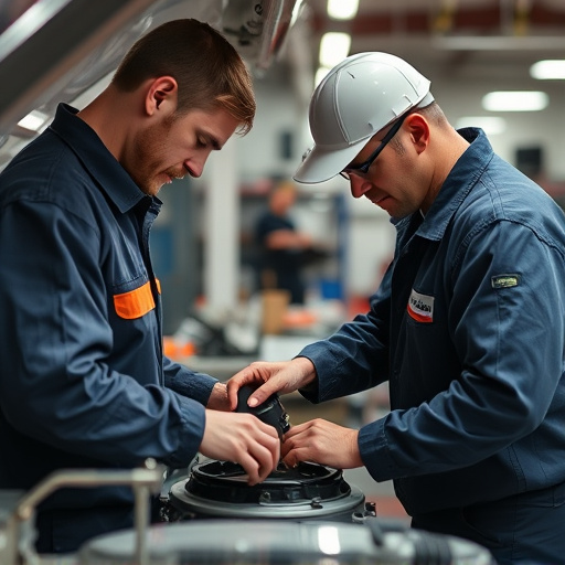 auto technician working