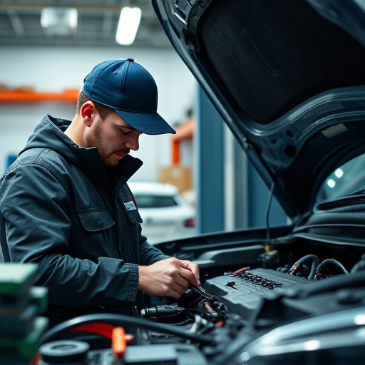 auto technician working