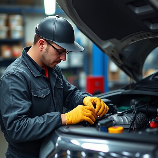auto technician working