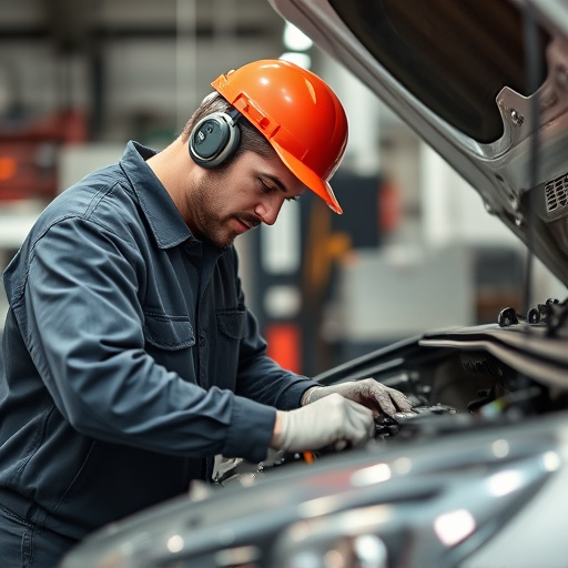 auto technician working