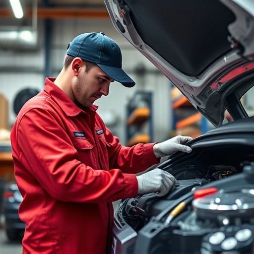 auto technician working