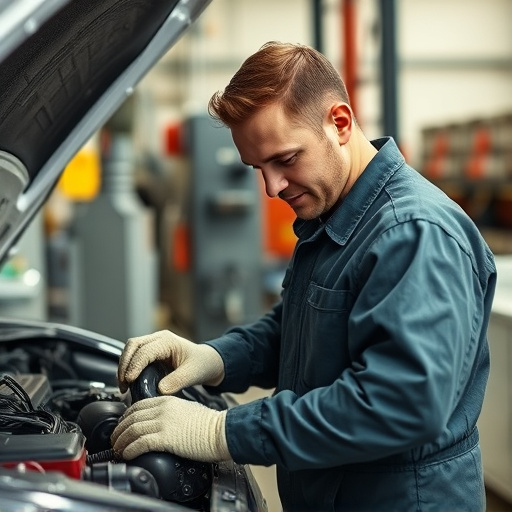 auto technician working